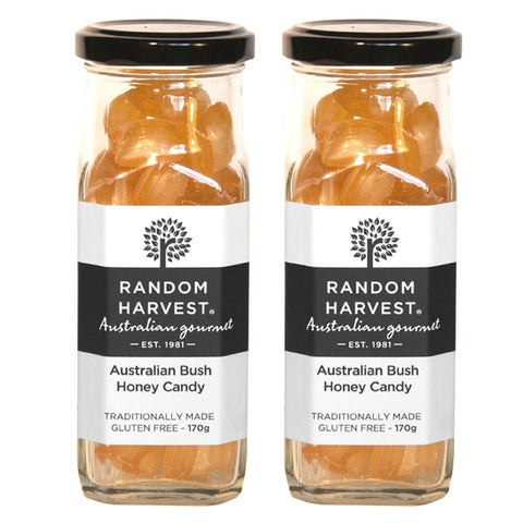 Random Harvest Australian Bush Honey Candy 2 x 170g Jars Gluten Free Vegan