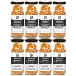 Random Harvest Bush Honey Rock Candy 8 x 170g Jars Gluten Free Vegan Friendly