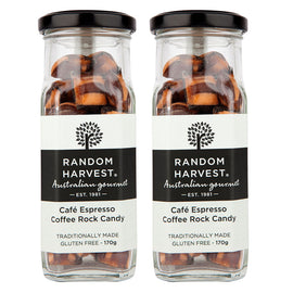 Random Harvest Cafe Espresso Coffee Candy 2 x 170g Jars Gluten Free Vegan