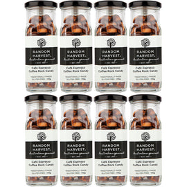 Random Harvest Cafe Espresso Rock Candy 8 x 170g Jars Gluten Free Vegan Friendly