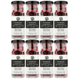 Random Harvest Choc Cherry Rock Candy 8 x 170g Jars Gluten Free Vegan Friendly