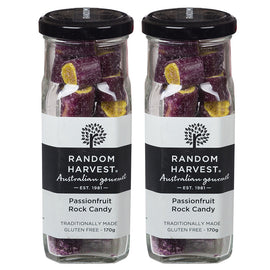Random Harvest Passionfruit Rock Candy 2 x 170g Jars Gluten Free Vegan
