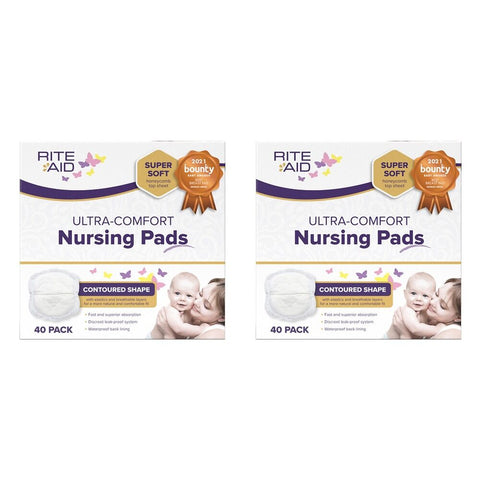 Rite Aid Nursing Pads 40 Pack Bundle of 2