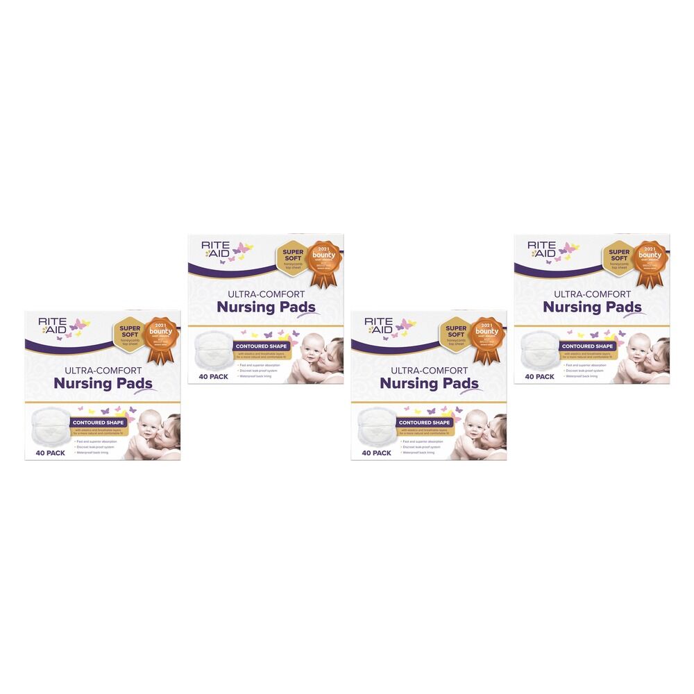 Rite Aid Nursing Pads 40 Pack Bundle of 4