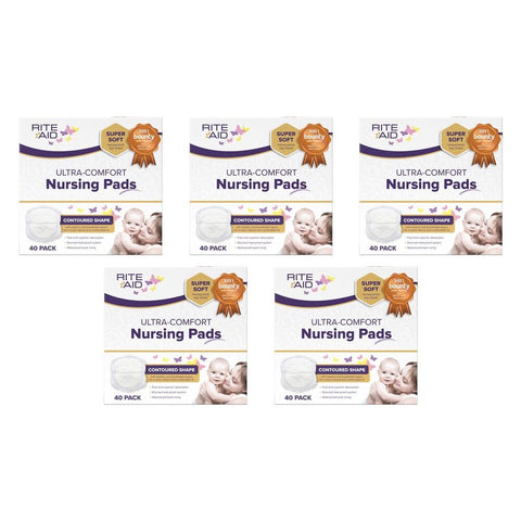 Rite Aid Nursing Pads 40 Pack Bundle of 5