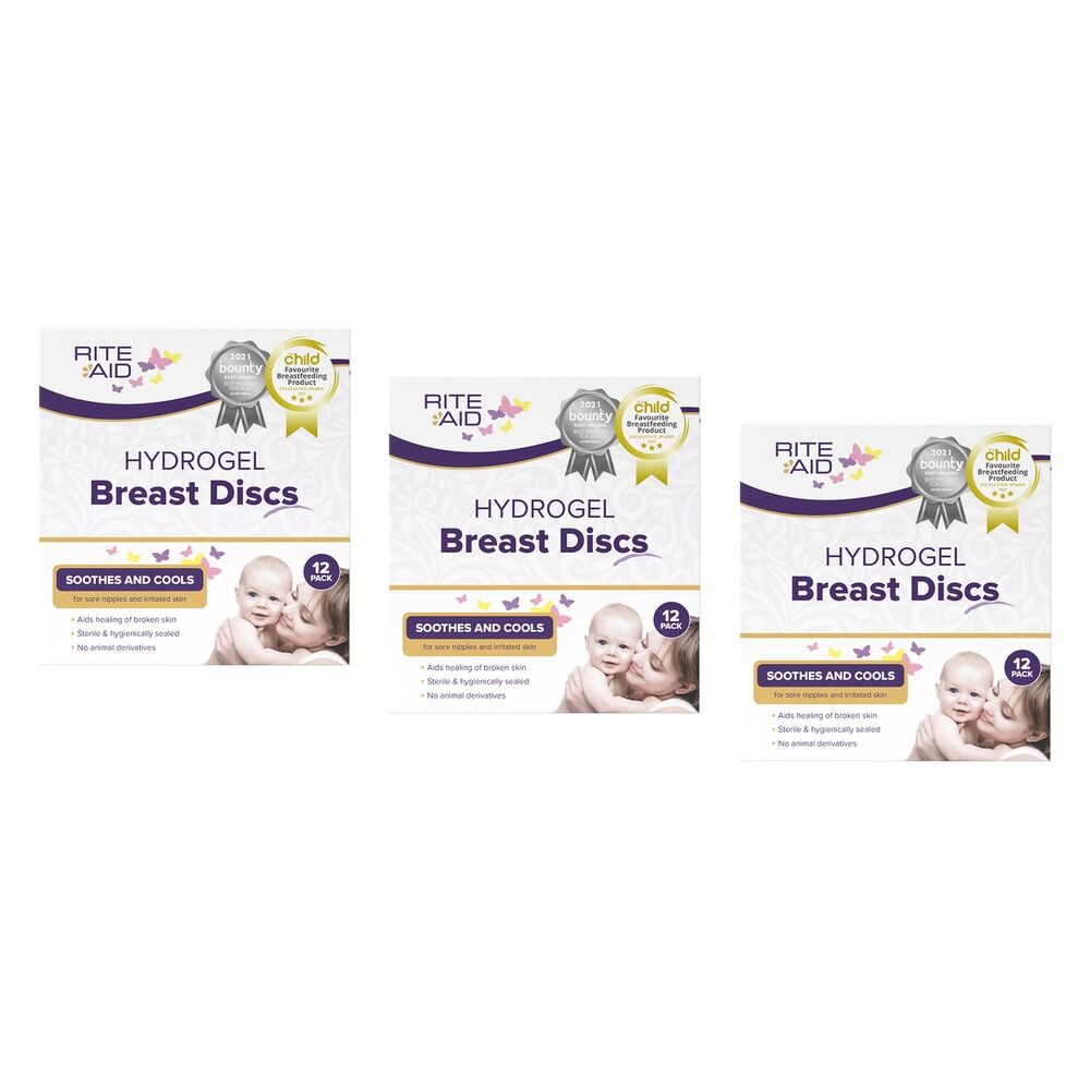 Rite Aid Hydrogel Breast Discs 12 Pack Bundle of 3
