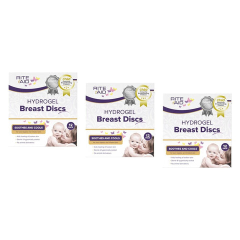 Rite Aid Hydrogel Breast Discs 12 Pack Bundle of 3