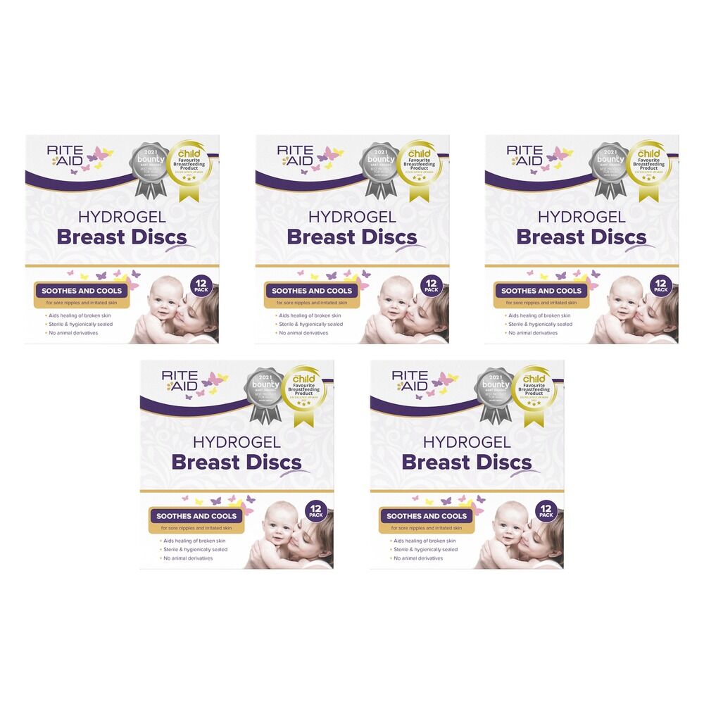 Rite Aid Hydrogel Breast Discs 12 Pack Bundle of 5
