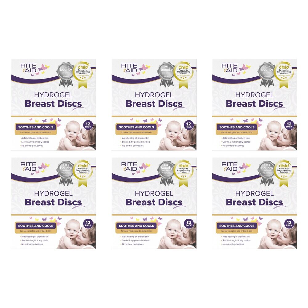 Rite Aid Hydrogel Breast Discs 12 Pack Bundle of 6