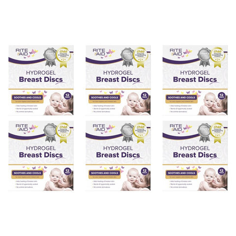 Rite Aid Hydrogel Breast Discs 12 Pack Bundle of 6
