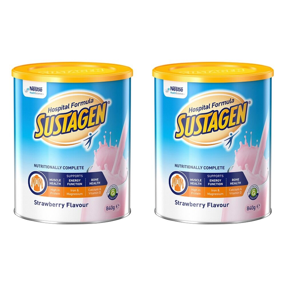 Sustagen Hospital Formula Strawberry Flavour 840g Pack of 2