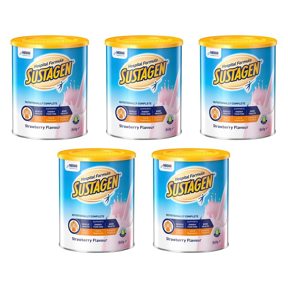 Sustagen Hospital Formula Strawberry Flavour 840g Pack of 5