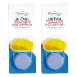SurgiPack Safe-T-Dose Pill Box 2 Pack Bundle of 2