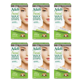 Nad's Facial Wax Strips 20 Pack Bundle of 6