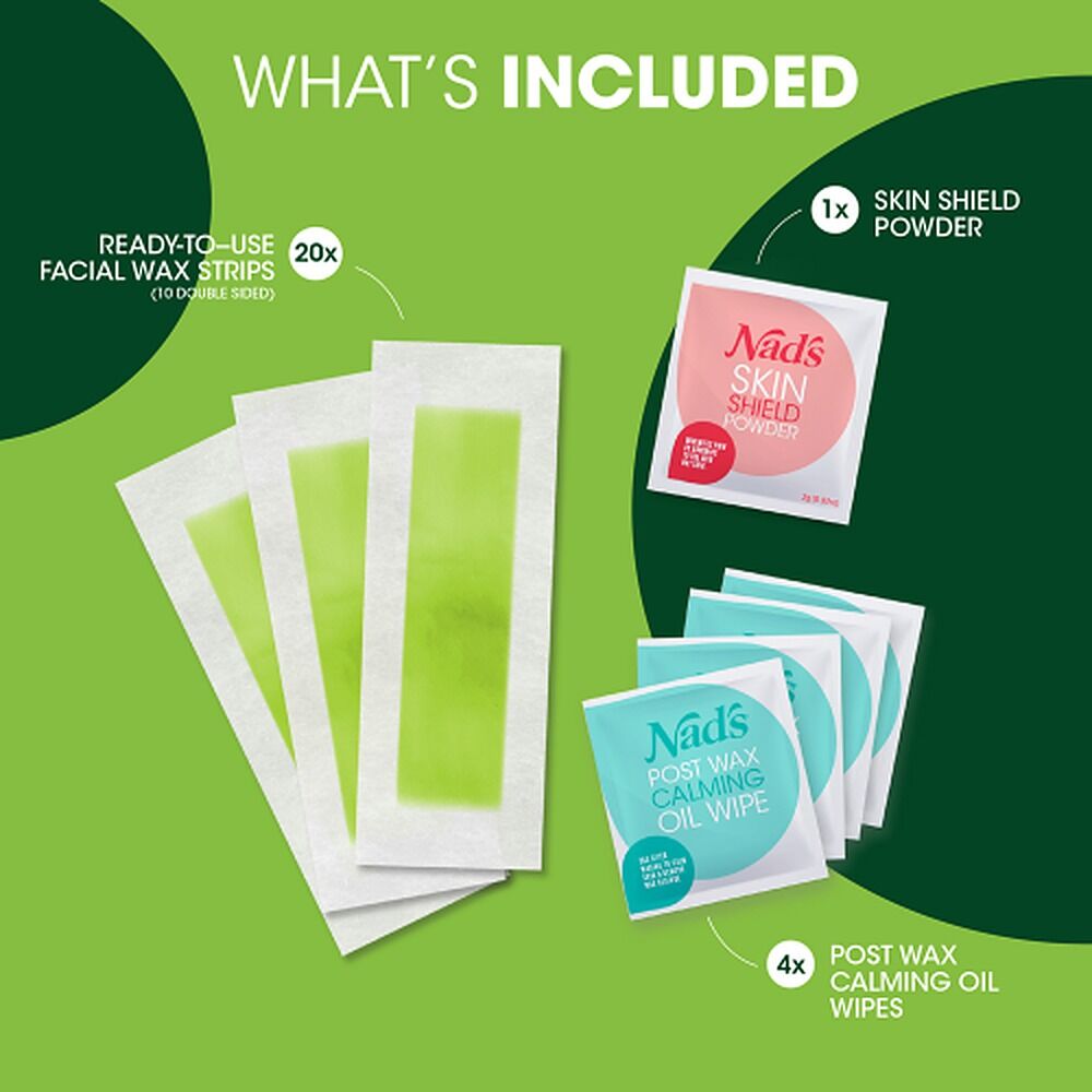 Nad's Facial Wax Strips 20 Pack