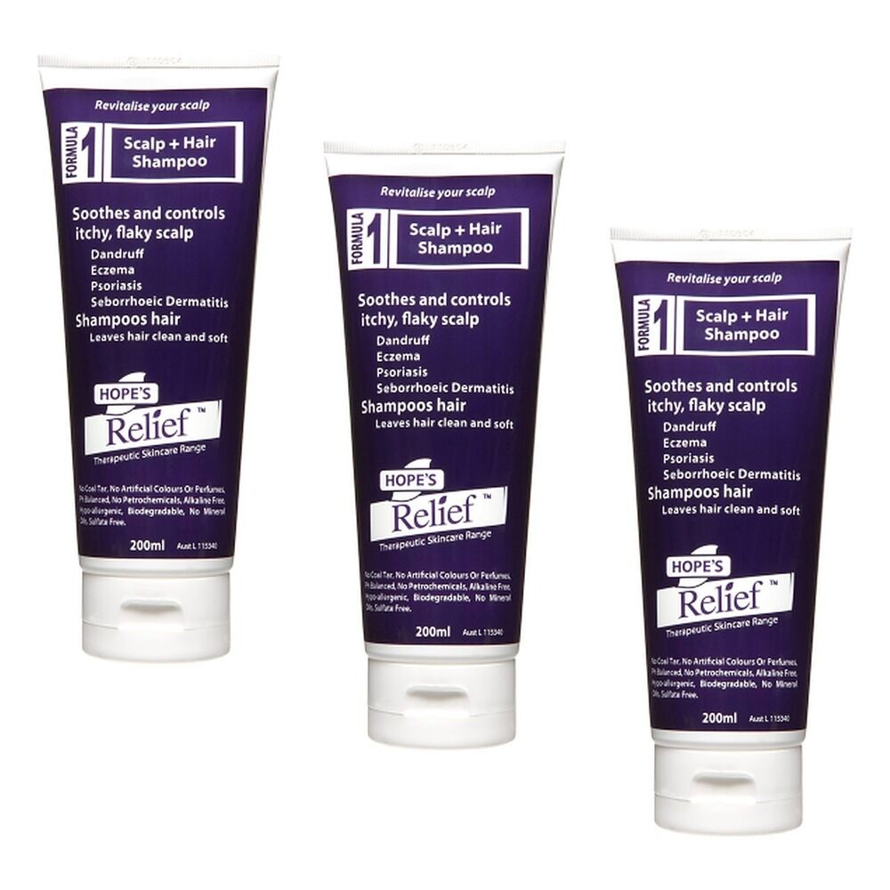 Hope's Relief Itchy Dry Flaky Scalp Shampoo 200mL Pack of 3