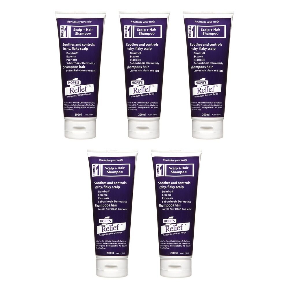 Hope's Relief Itchy Dry Flaky Scalp Shampoo 200mL Pack of 5