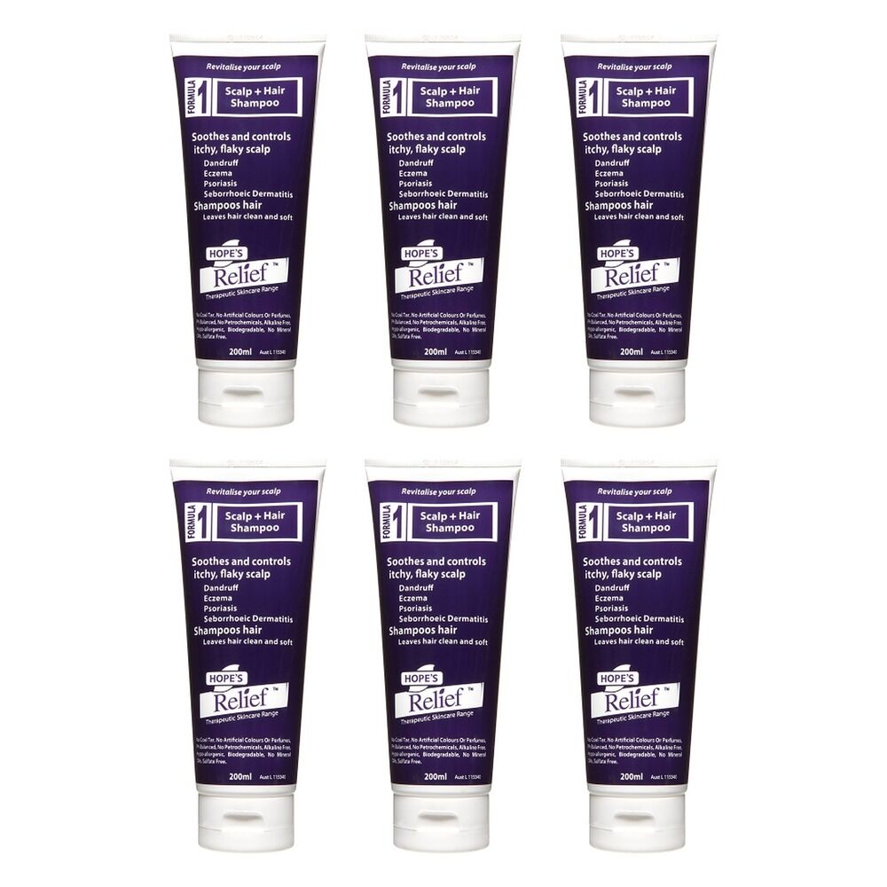 Hope's Relief Itchy Dry Flaky Scalp Shampoo 200mL Pack of 6