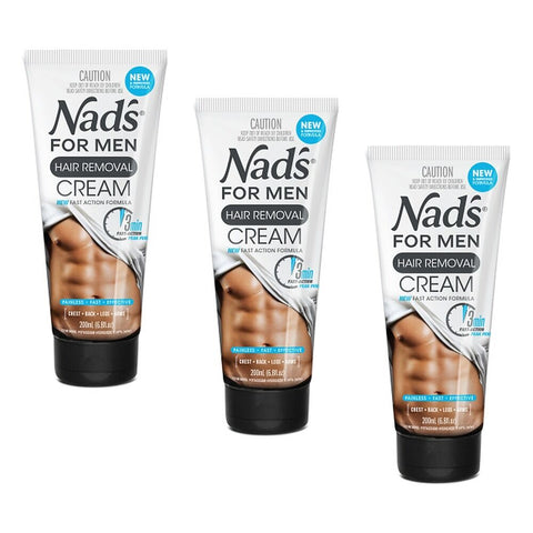 Nad's for Men Hair Removal Cream 200mL Pack of 3
