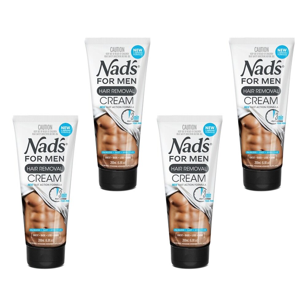 Nad's for Men Hair Removal Cream 200mL Pack of 4