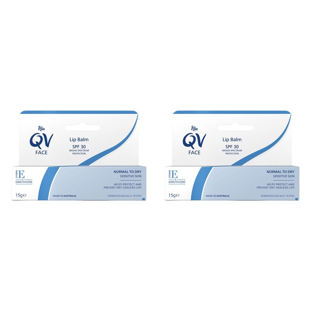 Ego QV Face Lip Balm SPF 30 15g Pack of 2