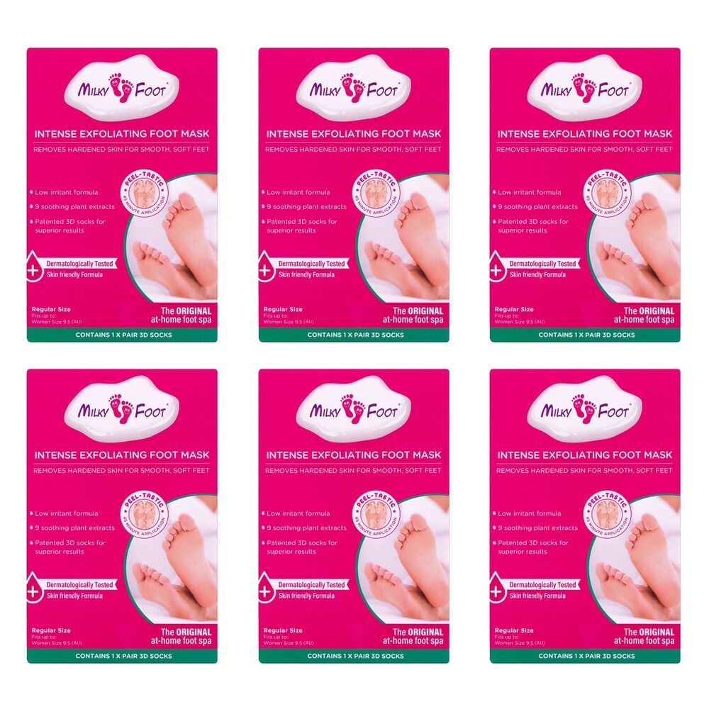 Milky Foot Exfoliating Foot Pads Pack of 6