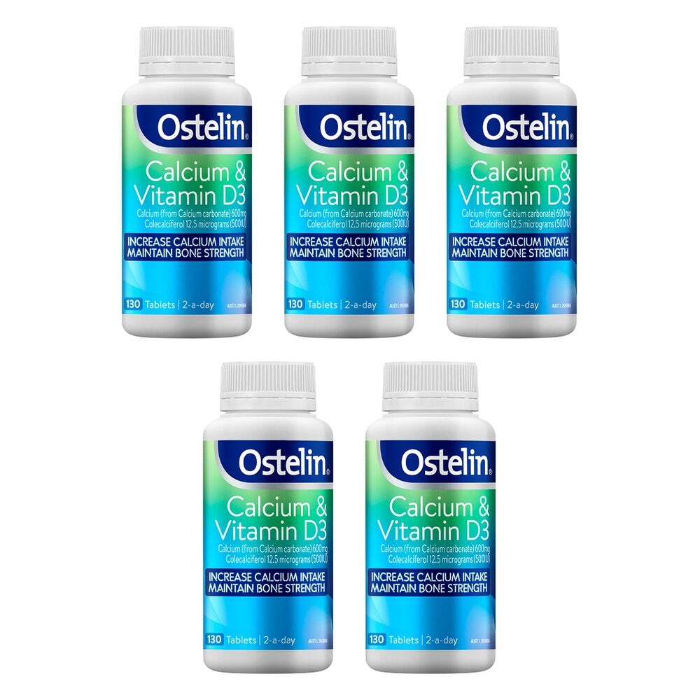 Ostelin Calcium & Vitamin D3 130 Tablets Pack of 5