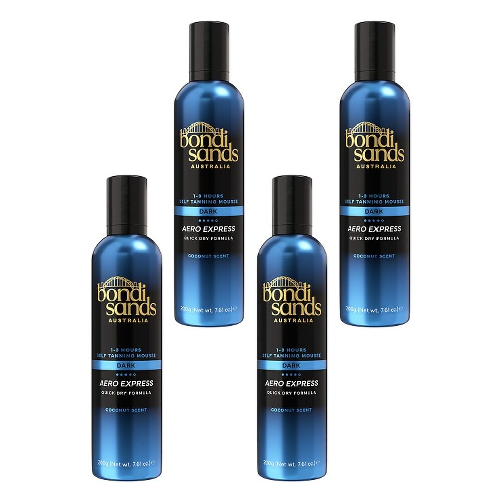 Bondi Sands Aero Express Dark Self Tanning Mousse 200g Pack of 4