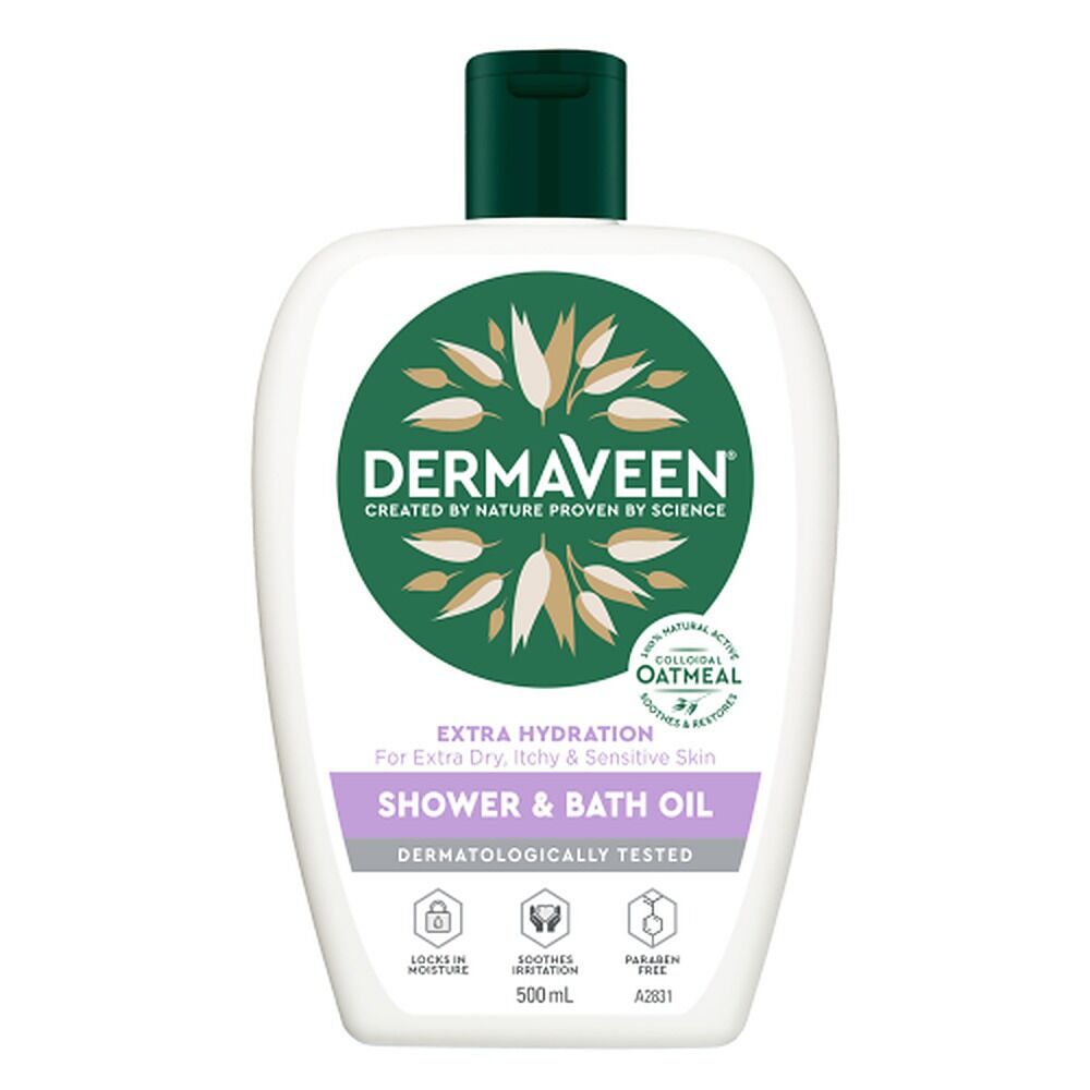 DermaVeen Shower and Bath Oil 500mL