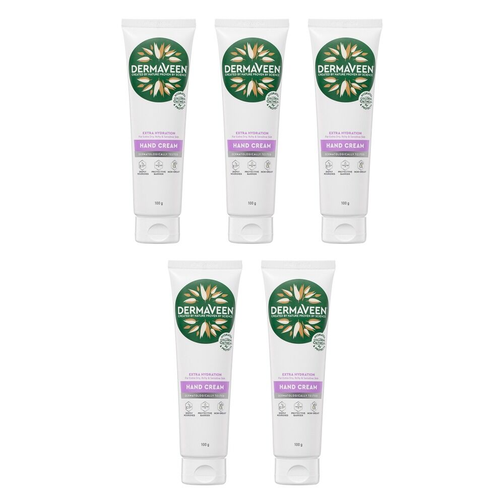 DermaVeen Extra Hydration Hand Cream 100g Pack of 5
