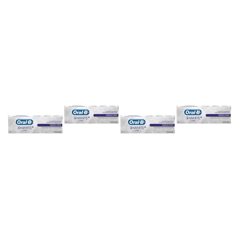 Oral-B 3D White Luxe Perfection Toothpaste 95g Pack of 4