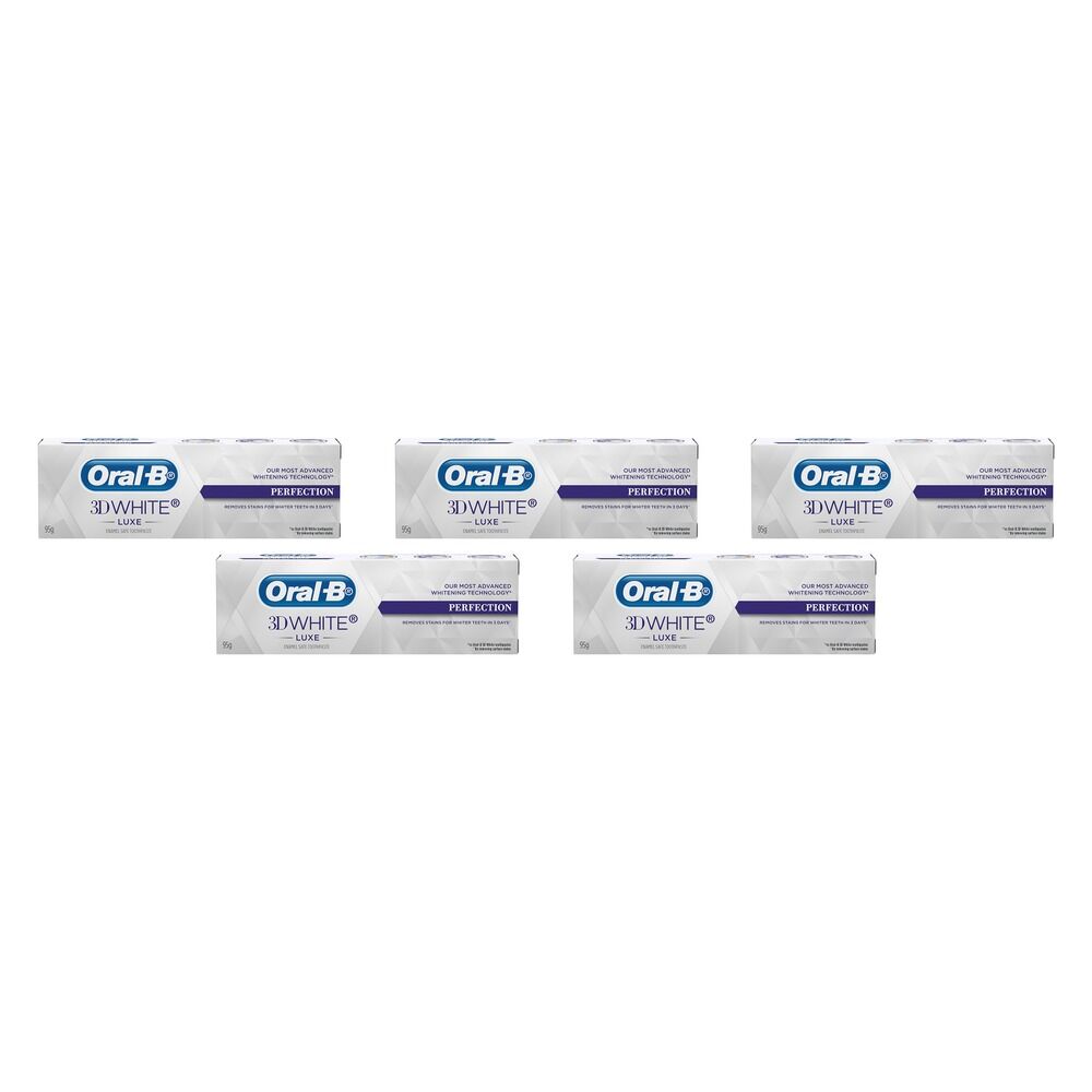 Oral-B 3D White Luxe Perfection Toothpaste 95g Pack of 5