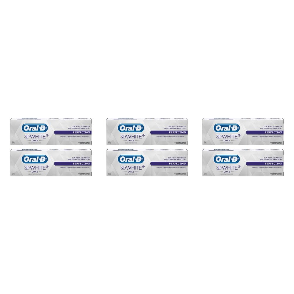 Oral-B 3D White Luxe Perfection Toothpaste 95g Pack of 6