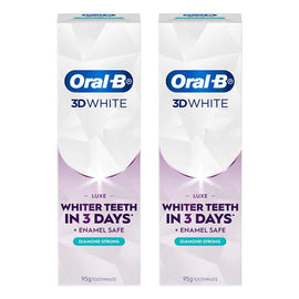Oral-B 3D White Luxe Diamond Strong Enamel-Safe Toothpaste 95g Pack of 2