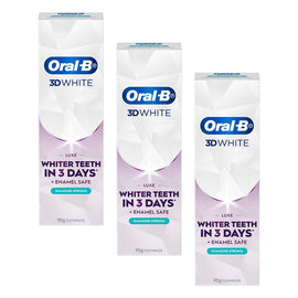Oral-B 3D White Luxe Diamond Strong Enamel-Safe Toothpaste 95g Pack of 3