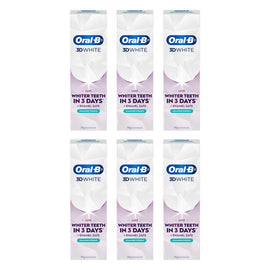 Oral-B 3D White Luxe Diamond Strong Enamel-Safe Toothpaste 95g Pack of 6