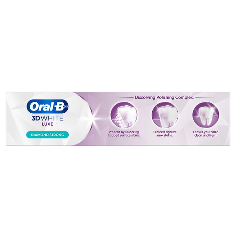 Oral-B 3D White Luxe Diamond Strong Enamel-Safe Toothpaste 95g