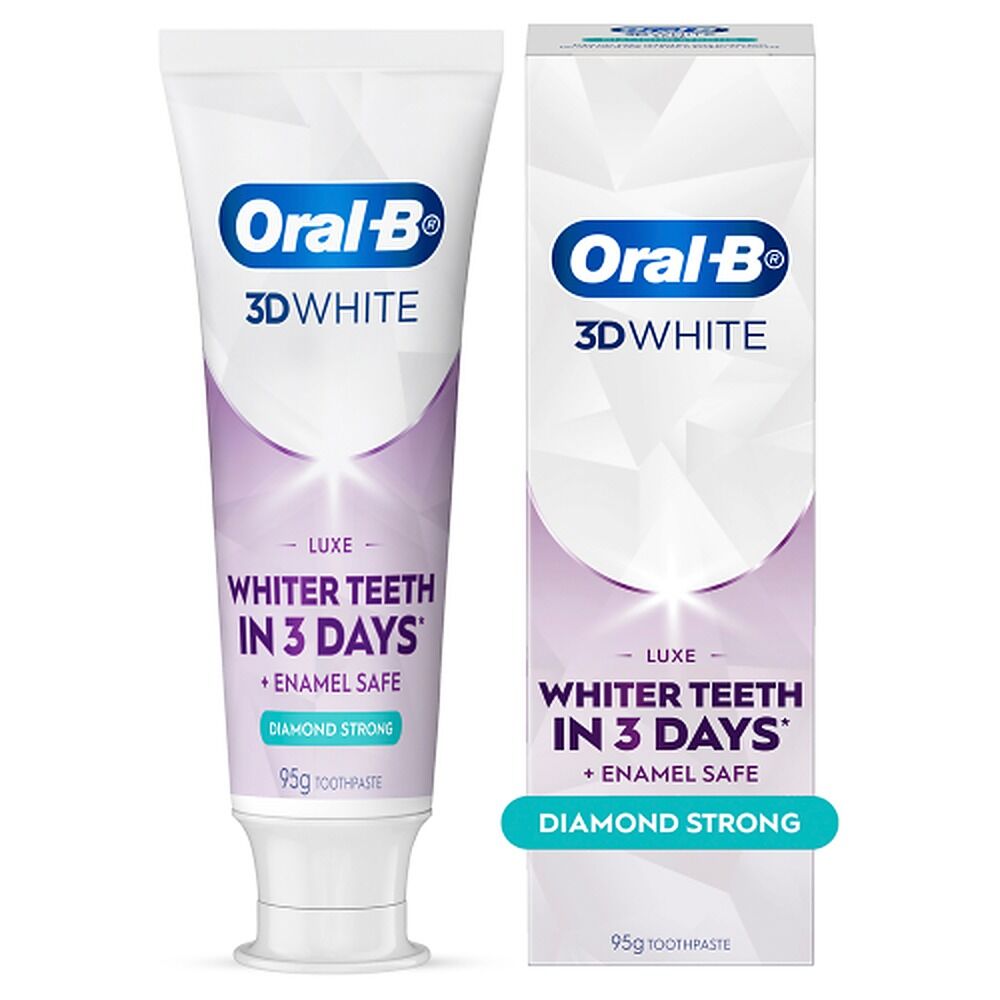 Oral-B 3D White Luxe Diamond Strong Enamel-Safe Toothpaste 95g