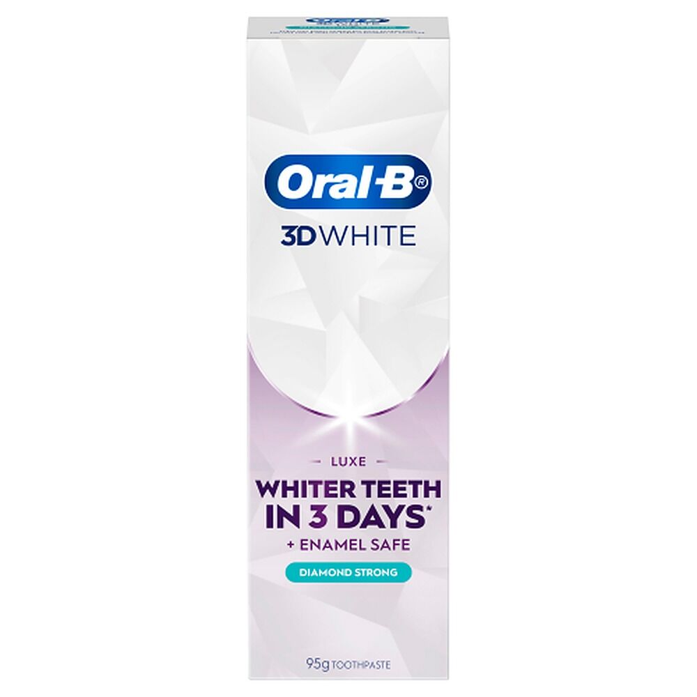 Oral-B 3D White Luxe Diamond Strong Enamel-Safe Toothpaste 95g