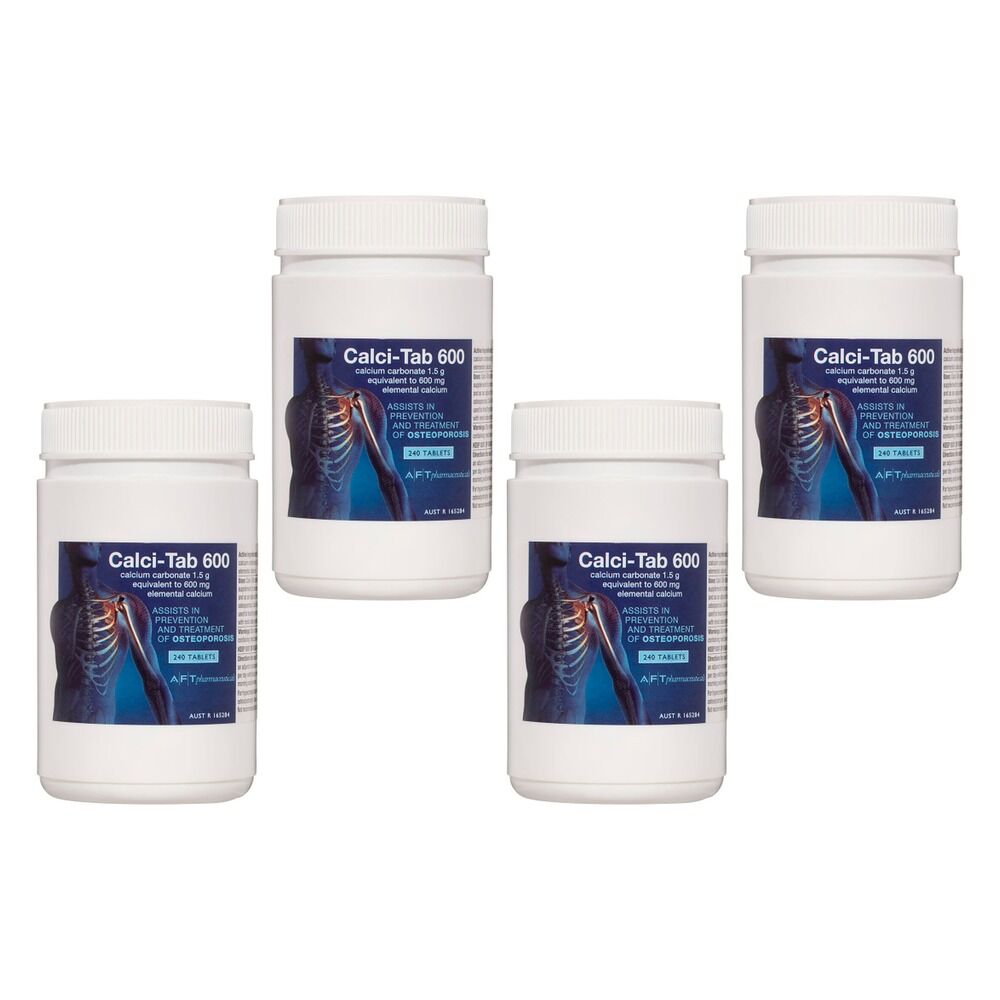 Calci-Tab 600mg 240 Tablets Pack of 4
