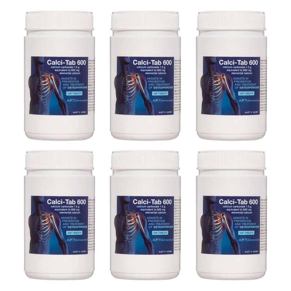 Calci-Tab 600mg 240 Tablets Pack of 6
