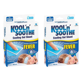 Kool 'n' Soothe Fever Sheets 6 Pack x 6 Bundle of 2