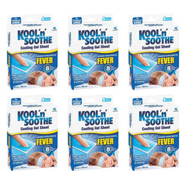 Kool 'n' Soothe Fever Sheets 6 Pack x 6 Bundle of 6