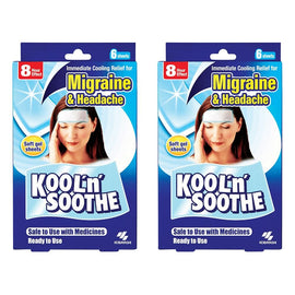Kool 'n' Soothe Migraine & Headache Sheets 6 Pack x 6 Bundle of 2