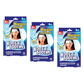 Kool 'n' Soothe Migraine & Headache Sheets 6 Pack x 6 Bundle of 3