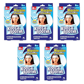 Kool 'n' Soothe Migraine & Headache Sheets 6 Pack x 6 Bundle of 5