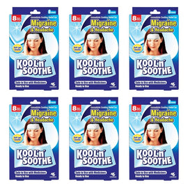 Kool 'n' Soothe Migraine & Headache Sheets 6 Pack x 6 Bundle of 6