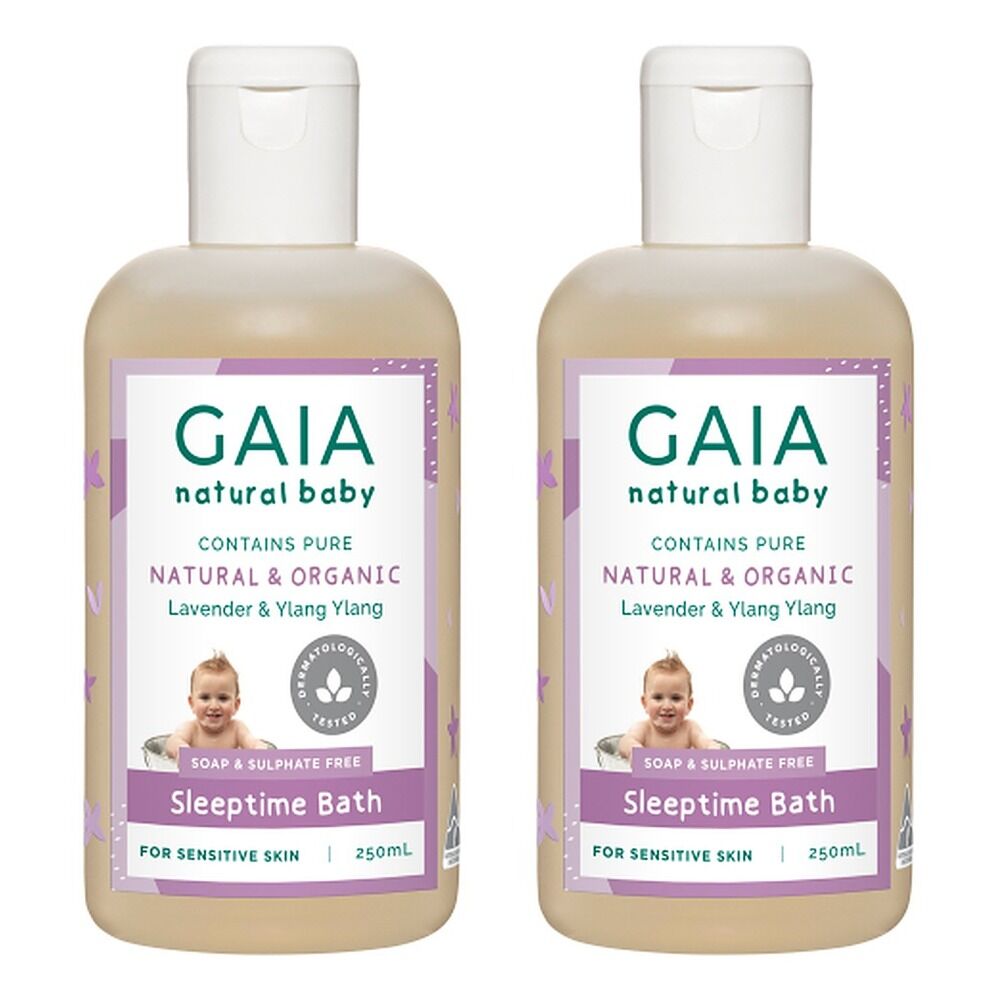 GAIA Natural Baby Sleeptime Bath Wash 250mL Pack of 2