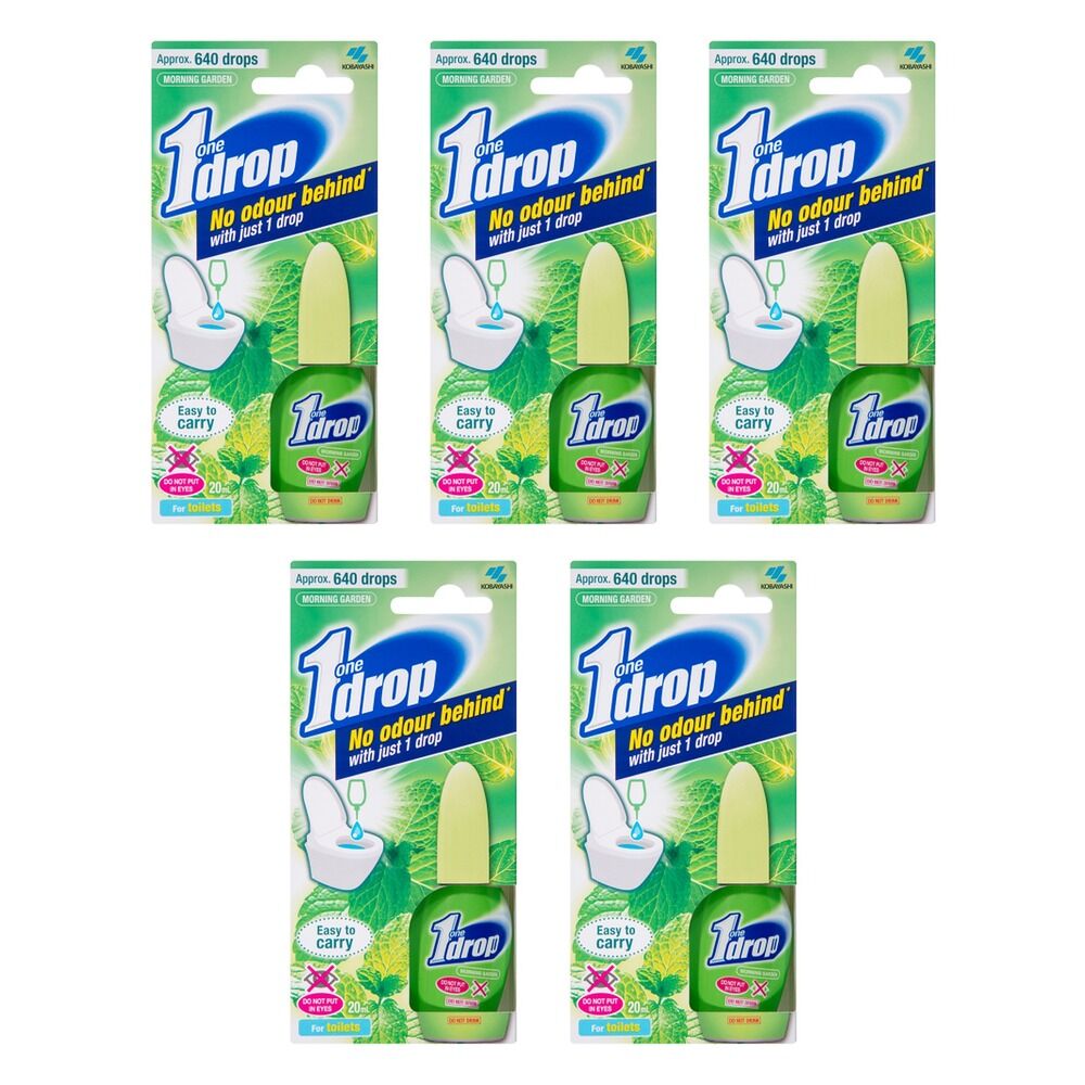 One Drop Toilet Deodoriser Morning Garden 20mL (Obsolete) x 6 Bundle of 5