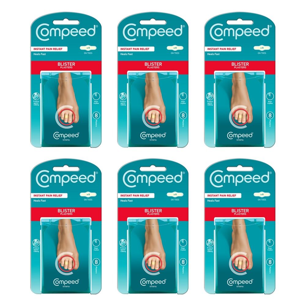 Compeed Toes Blister Plasters 8 Pack Bundle of 6